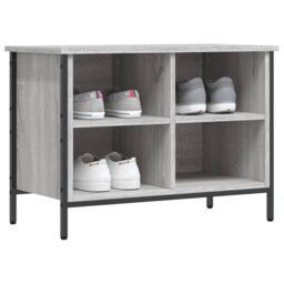 Berkfield Home Shoe Cabinet Grey Sonoma 69x35x50 cm Engineered Wood - Size: 69 x 35 x 50 cm - thumbnail 3