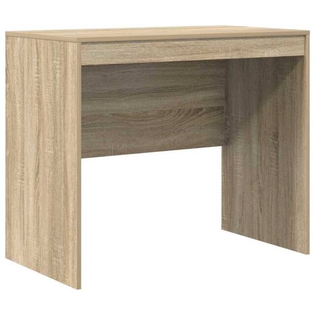 Berkfield Home Writing Desk Sonoma oak Particle board 90 x 50 x 76 cm Simple in Light Brown - image 1