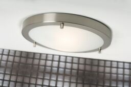 Nordlux Modern Indoor Ceiling Light Silver Glass E27 Bathroom Safe - Mains Powered, IP44-43 - thumbnail 2