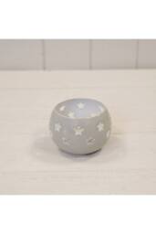 KDMD Grey Votive with Star Cut Design