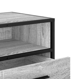Berkfield Home TV Cabinet Grey Sonoma 100x34.5x40 cm Engineered Wood & Metal - thumbnail 8
