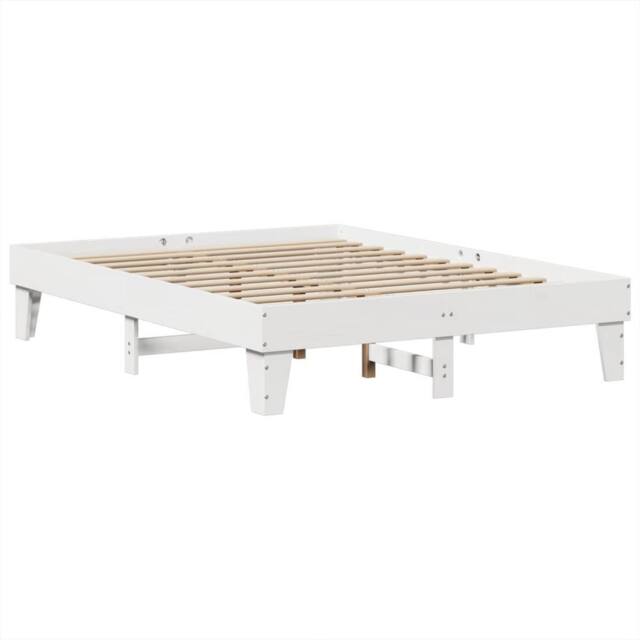 Berkfield Home Durable Bed Frame without Mattress White 150x200 cm King Size Sol - image 1