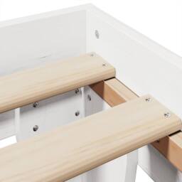 Berkfield Home Durable Bed Frame without Mattress White 150x200 cm King Size Sol - thumbnail 7