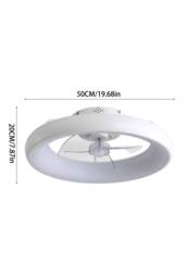 Industrial Style 20‑inch LED Ceiling Fan Lamp in White - thumbnail 3