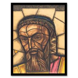 Artery8 Richard Roland Holst Framed Wall Art St Luke Stained Glass Design - Size: A4 - thumbnail 1