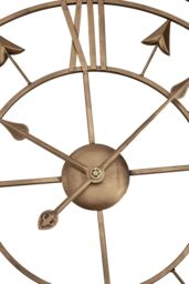 Living and Home Dia 60cm Elegant Gold Metal Roman Numerals Wall Clock - thumbnail 5