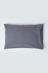 Homescapes Linen Housewife Pillowcase, King in Dark Grey - thumbnail 1