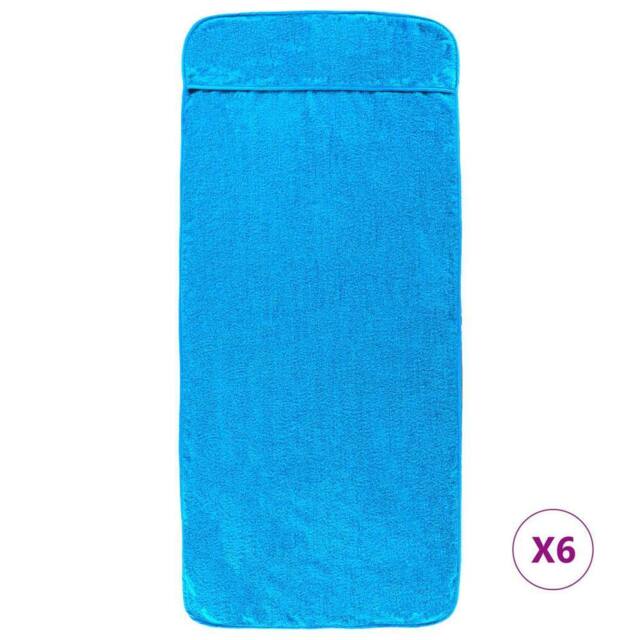 Berkfield Home Soft Beach Towels 6 pcs Turquoise 60x135 cm Fabric 400 GSM - image 1