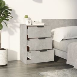 Berkfield Home Bedside Cabinets 2 pcs Concrete Grey 40x36x65 cm - Size: 40 x 36 x 65 cm - thumbnail 3
