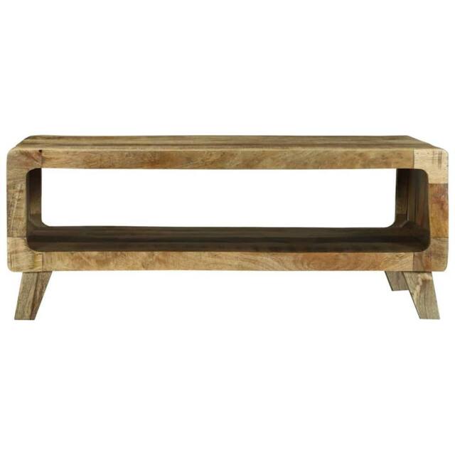 Berkfield Home Decorative Coffee Table 90x50x35 cm Solid Rough Wood Mango in Brown - Size: 90 x 50 x 35 cm - image 1