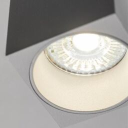 CGC Lighting Aries White Adjustable Surface Mount Rectangular GU10 Ceiling Spotlight - thumbnail 3