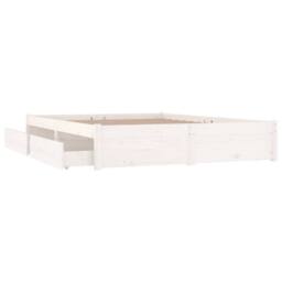Berkfield Home Bed Frame with Drawers White 120x200 cm - Size: Small Double - thumbnail 6