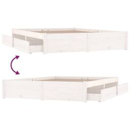 Berkfield Home Bed Frame with Drawers White 120x200 cm - Size: Small Double - thumbnail 8