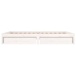 Berkfield Home Bed Frame with Drawers White 120x200 cm - Size: Small Double - thumbnail 4