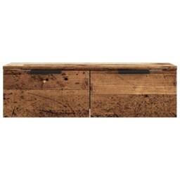 Berkfield Home Wall Cabinet Old Wood 68x30x20 cm Engineered Wood in Brown - Size: 68 x 30 x 20 cm - thumbnail 4