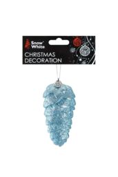 VFM e-Store Christmas Tree Decoration Hanging Acrylic Angel Wings X Ice Blue