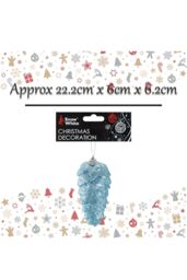 VFM e-Store Christmas Tree Decoration Hanging Acrylic Angel Wings X Ice Blue - thumbnail 2