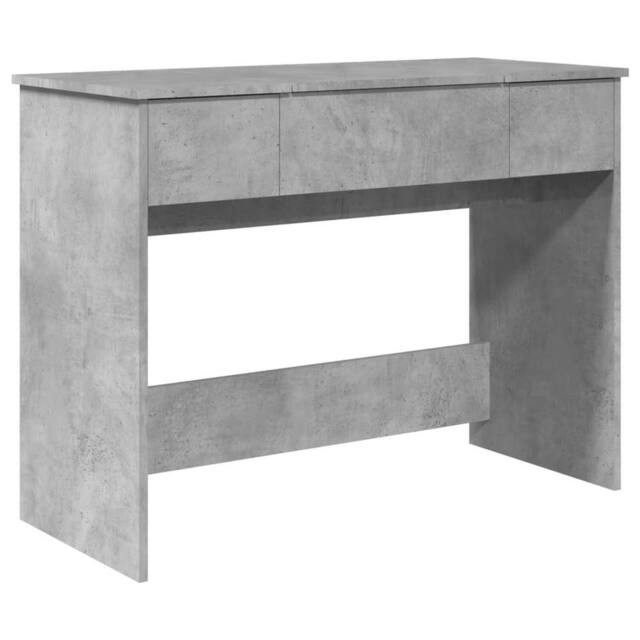 Berkfield Home Dressing Table with Mirror Concrete Grey 100x45x76 cm - Size: 100 x 45 x 76 cm - image 1