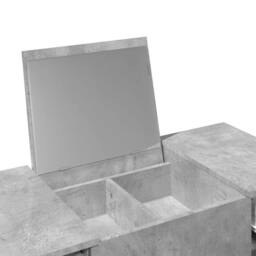 Berkfield Home Dressing Table with Mirror Concrete Grey 100x45x76 cm - Size: 100 x 45 x 76 cm - thumbnail 8