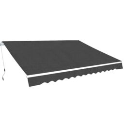 Berkfield Home Folding Awning Manual Operated 350 cm Anthracite in Black