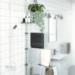 Berkfield Home Towel Rail 47x280 cm Aluminium in Silver - thumbnail 2