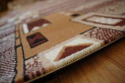 RugsX Bcf Szlaczek Runner in Beige - Size: 100 cm x 130 cm - thumbnail 2