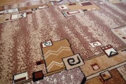 RugsX Bcf Szlaczek Runner in Beige - Size: 100 cm x 130 cm - thumbnail 4