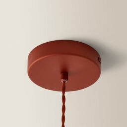 ValueLights Akira Pleated Single Drop Ceiling Pendant Light in Burnt Orange - thumbnail 5