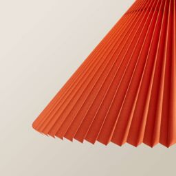 ValueLights Akira Pleated Single Drop Ceiling Pendant Light in Burnt Orange - thumbnail 4