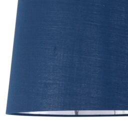 First Choice Lighting Tripod - Chrome Lamp with Navy Blue & Silver Fabric Shade - thumbnail 6