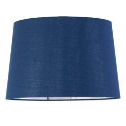 First Choice Lighting Tripod - Chrome Lamp with Navy Blue & Silver Fabric Shade - thumbnail 3