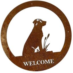 Poppyforge Labrador Small Wall Art, with Text - Steel - W29.5 x H29.5 cm - BM/RtR in Brown - thumbnail 2