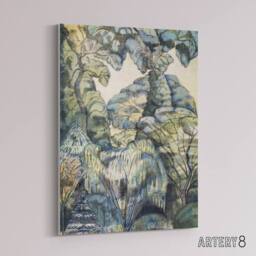 "Artery8 Trees in Bird Garden Iver Heath Paul Nash Canvas Wall Art Print - Size: W12"" x H16""" - thumbnail 2