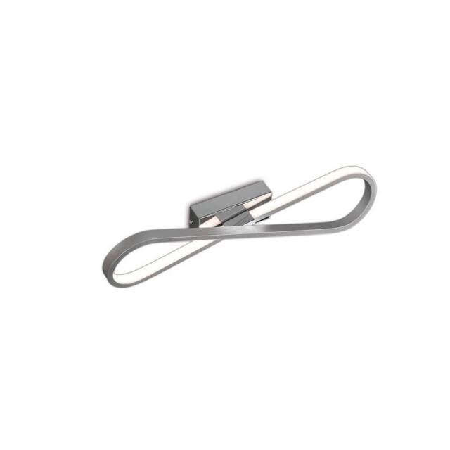 Netlighting Bucle Wall Lamp 20W LED 3000K 1750lm Chrome White Frosted Acrylic in Silver - image 1