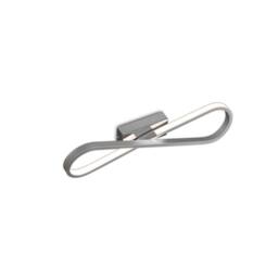 Netlighting Bucle Wall Lamp 20W LED 3000K 1750lm Chrome White Frosted Acrylic in Silver - thumbnail 1