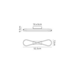 Netlighting Bucle Wall Lamp 20W LED 3000K 1750lm Chrome White Frosted Acrylic in Silver - thumbnail 2