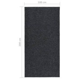 Berkfield Home Dirt Trapper Carpet Runner 100x200 cm Anthracite in Black - Size: 100 cm diameter - thumbnail 6