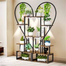 NESTLUNE 112*28*167 Modern Plant Stand Grow Lights Flower Pot in Black - Size: 100 cm x 15 cm - thumbnail 5