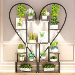 NESTLUNE 112*28*167 Modern Plant Stand Grow Lights Flower Pot in Black - Size: 100 cm x 15 cm - thumbnail 2