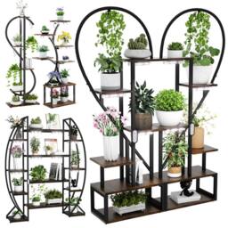 NESTLUNE 112*28*167 Modern Plant Stand Grow Lights Flower Pot in Black - Size: 100 cm x 15 cm - thumbnail 1