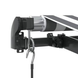 Berkfield Home Manual Retractable Awning Anthracite & White 400x350 cm in Charcoal - thumbnail 6