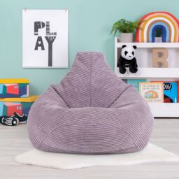 icon Pack of 2 Dalton Kids Bean Bag, Corduroy Childrens Beanbag in Purple - thumbnail 3