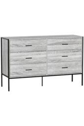 Home Discount Vida Designs Brooklyn 6 Drawer Bedside Cabinet Chest Of Drawers Storage Bedroom Furniture in Grey - thumbnail 8