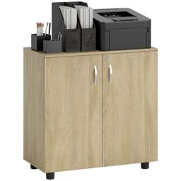 VINSETTO 2-Tier Locking Filing Cabinet Office Storage Cabinet in Light Oak - thumbnail 2
