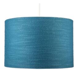 Happy Homewares Biscay Bay Teal Textured Linen Pendant Lighting Shade with Diffuser in Aqua - Size: 12 inches - thumbnail 8