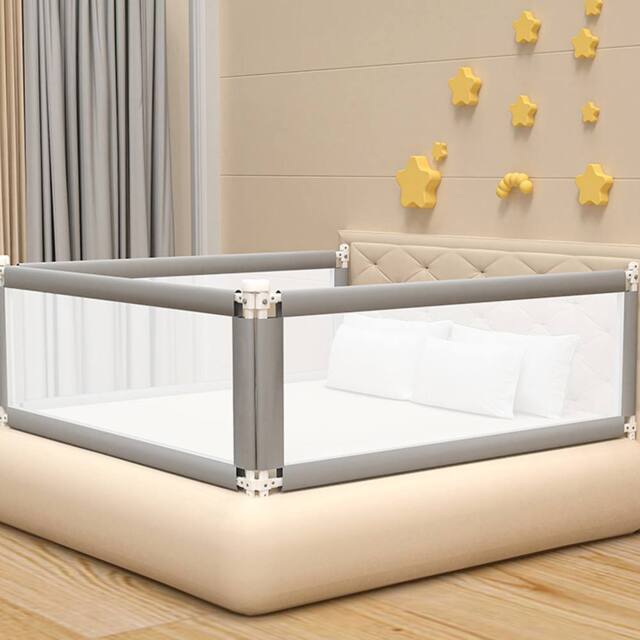 Ventryn Child Safety Bed Rail Folding Guard for Toddler Beds in Grey - image 1