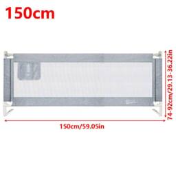 Ventryn Child Safety Bed Rail Folding Guard for Toddler Beds in Grey - thumbnail 2