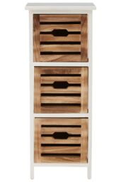 Orsina Spacious 3 Drawers Chest, Modern Appeal Chest Of Drawers For Livingroom, Minimalist Storage Chest For Bedroom in Natural - thumbnail 1