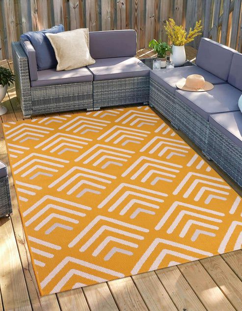 Rugstyle Summer Breeze Outdoor Rug in Gold - Size: 120 cm x 170 cm - image 1