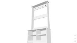 Destina Home Amelia Hallway Coat Rack with Shelves in Medium Beige - Size: 1 Pack - thumbnail 9